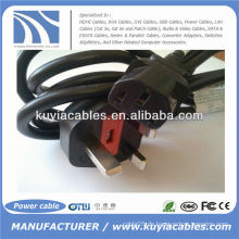 6Ft BS Notebook Laptop Netzkabel Kabel BS1363 bis C5